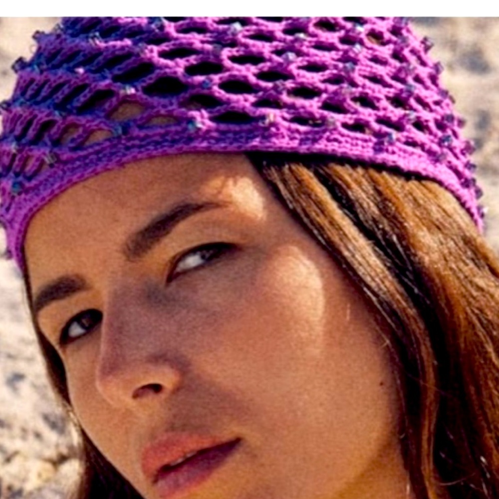 Zara beaded knit cap. This item is new without tag.